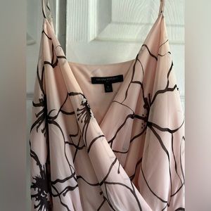 Banana Republic Pink and Black Floral Maxi Dress
